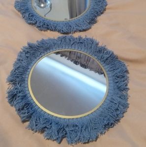 Round Fringe Wall Mirrors